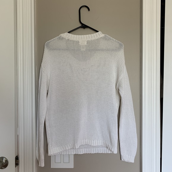 WHITE CABLEKNIT SWEATER - Picture 3 of 8